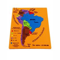 Cartela Didática Escolar Mapa América do Sul 5mm EVA - 19 un Cartela Didática Escolar Mapa América do Sul 5mm EVA - 19 un