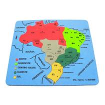 Cartela Didática Escolar Mapa do Brasil 8mm em EVA - 32 unid