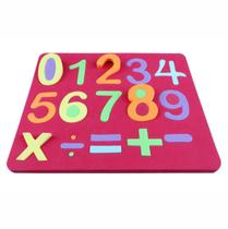 Cartela Didática Escolar Números Matemática 5mm EVA - 25 un