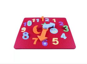 Cartela Didática Escolar Relógio Pedagógico 5mm EVA - 18 un