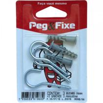 Cartela Escapula Com Bucha 6 Peg&Fixe Kit Com 6 Pecas Aesb/04