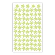 Cartela Etiqueta Adesivo Brilha No Escuro - Estrelas 4cm