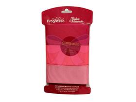 Cartela Fita De Gorgurão KGL001 38mm Tons De Rosas 2 9 Metros