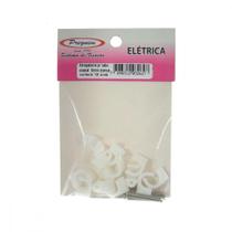 Cartela Grampo Fixa Fio Tipo Garra Branco Preguim Coaxial 08Mm Com 12 Pecas 2627 Cartela Grampo Fixa Fio Tipo Garra Branco Preguim Coaxial 08Mm Com 12 Pecas 2627