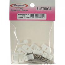 Cartela Grampo Fixa Fio Tipo Garra Preguim 10/12 Branco Com 12 Pecas 0012 Cartela Grampo Fixa Fio Tipo Garra Preguim 10/12 Branco Com 12 Pecas 0012