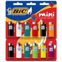 Cartela Isqueiro BIC Isqueiro Mini com 12 Acendedor