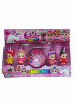 Cartela Kit 4 Boneca Unicórnio Brinquedo Lol Bola Surpresa Cartela Kit 4 Boneca Unicórnio Brinquedo Lol Bola Surpresa