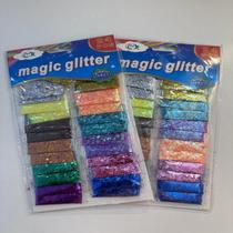 Cartela Magic Glitter 24 Unidades Colorido Cartela Magic Glitter 24 Unidades Colorido