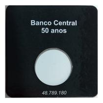 Cartela para moeda 1 real 2015 - Banco Central 50 anos organizer