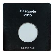 Cartela para moeda 1 real 2015 - Olimpíadas Basquete organizer