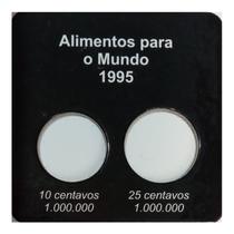 Cartela para moeda da FAO 1995 - 10 e 25 centavos organizer