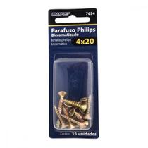 Cartela Parafuso Chipboard Brasfort Cabeca Chata Philips 4,0X20 Cartela Com 15 Pecas 7694