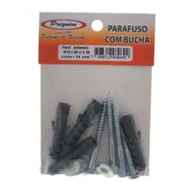 Cartela Parafuso Madeira Preguim Com Bucha 08Mm Sextavado Com 04 Pecas 0692 Cartela Parafuso Madeira Preguim Com Bucha 08Mm Sextavado Com 04 Pecas 0692