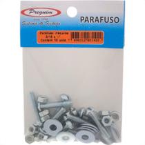Cartela Parafuso Rosca Maquina Preguim Redonda 3/16 X 1.Porca+Arruela Com 10 Pecas 1422