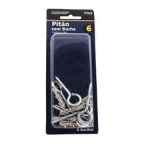 Cartela Pitao Brasfort Com Bucha 06 Cartela Com 6 Pecas 7703