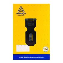 cartela porta cadeado 114mm preto fosco cartela alianca