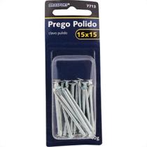Cartela Prego Aco Polido Brasfort Com Cabeca 15X15 (2,40X34mm) Cartela Com 40 Gramas 7713