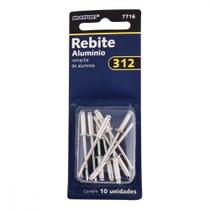 Cartela Rebite Brasfort Aluminio Repuxo 312 Cartela Com 10 Pecas 7716 Cartela Rebite Brasfort Aluminio Repuxo 312 Cartela Com 10 Pecas 7716