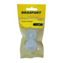 Cartela Tampa Tanque Brasfort Plastico 1.1/4'' Com 2 Pecas 7989 Cartela Tampa Tanque Brasfort Plastico 1.1/4'' Com 2 Pecas 7989