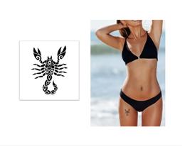 Cartela Tatuagem Temporária Escorpião Tribal