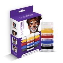 Cartela Tinta Facial 5 Cores Cremosa Maquiagem Artística Colormake Cartela Tinta Facial 5 Cores Cremosa Maquiagem Artística Colormake