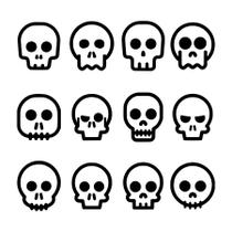 Cartela Transfer Adesivo Halloween - Caveiras - 1 unidade - Rizzo