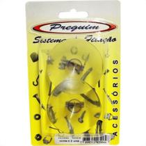 Cartela Ventosa Silicone Preguim 45Mm Com 02 Pecas - Kit C/10
