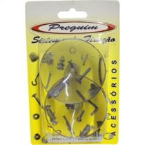 Cartela Ventosa Silicone Preguim 55Mm Com 02 Pecas - Kit C/10