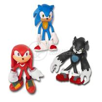 Cartelado Infantil Sonic The Hedgehog 3 Action Figures Sonic Knuckles E Werehog Brinquedos Bonecos