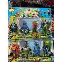 Cartelado kit Ben 10 cartelado 4 personagens 15 cm com luz Led articulado Envio Imediato
