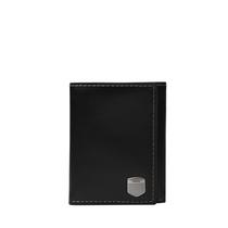 Cartera Fossil Hayes Trifold Negra de Cuero Genuino Cartera Fossil Hayes Trifold Negra de Cuero Genuino