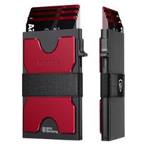 Cartera Porta Tarjetas RUNBOX con Bloqueo RFID Estuche Delgado de Metal
