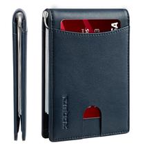 Cartera RUNBOX Slim de Cuero de Carbono con Bloqueo RFID para 11 Tarjetas
