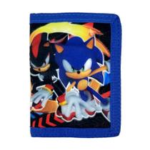 Cartera triple de nailon del equipo Sonic the Hedgehog, resistente al agua