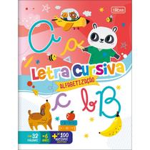 Cartilha de Atividades de Alfabetização - Letra Cursiva Aprender, Brincar e Colorir 16 Folhas