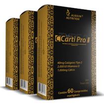 Cartipro Colágeno Tipo 2 Mastigavel 40mg 3x60 Comprimidos - Alisson Nutrition Cartipro Colágeno Tipo 2 Mastigavel 40mg 3x60 Comprimidos - Alisson Nutrition