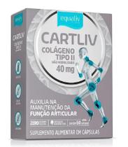 Cartliv 40mg c/60 colágeno tipo 2 não hidrolisado prata tecnologia espanhola Cartliv 40mg c/60 colágeno tipo 2 não hidrolisado prata tecnologia espanhola