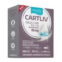 Cartliv Colágeno Tipo 2 40mg Articulação 60 Caps Equaliv