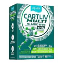 Cartliv Multi Colágeno Tipo 2 + Hialurônico + Msm 60 cápsulas - Equaliv