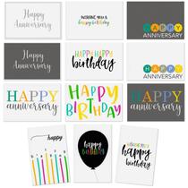 Cartões comemorativos BEST PAPER GREETINGS, pacote 120, 12 designs, 10x15 cm