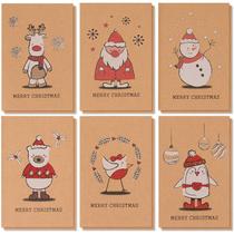 Cartões comemorativos de Natal Best Paper Greetings, pacote 36, 4x6
