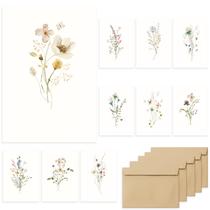 Cartões comemorativos em branco slapaflife 4x6, pacote com 40 envelopes