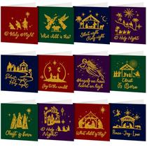 Cartões comemorativos TecUnite 12 Religious Christmas Diamond Art Kit 15x30cm