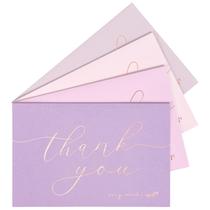 Cartões de agradecimento Crisky Lavender Shade com envelopes e adesivos Cartões de agradecimento Crisky Lavender Shade com envelopes e adesivos