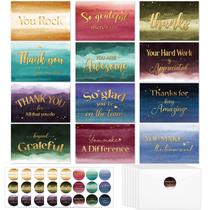 Cartões de agradecimento de funcionários Justforjoyful 100 unidades com envelopes Cartões de agradecimento de funcionários Justforjoyful 100 unidades com envelopes