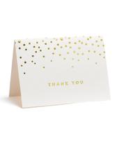 Cartões de agradecimento Gartner Studios Gold Foil Dots Ivory x50