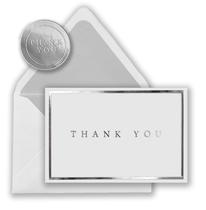 Cartões de agradecimento T&M Quality Designs 100 un. com acabamento em foil prateado Cartões de agradecimento T&M Quality Designs 100 un. com acabamento em foil prateado