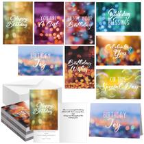Cartões de aniversário cristãos Zhanmai, pacote 80, 10 x 15 cm com envelopes