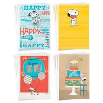 Cartões de aniversário Hallmark Peanuts Snoopy Designs (12 cartões)