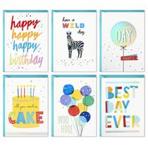 Cartões de Aniversário Hallmark Sortidos 24 com Letra Arco-Íris Cartões de Aniversário Hallmark Sortidos 24 com Letra Arco-Íris